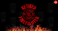 a red and black design with the text 