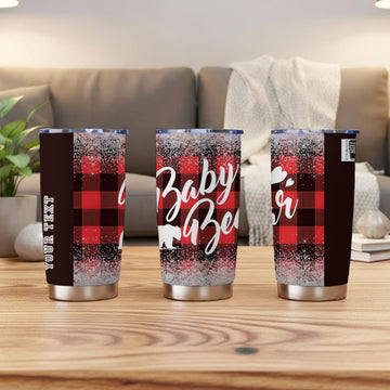 X-BabyBear-INT - Stainless Steel Mug - Personalized 20oz Insulated Travel Cup With Spill Proof Lid